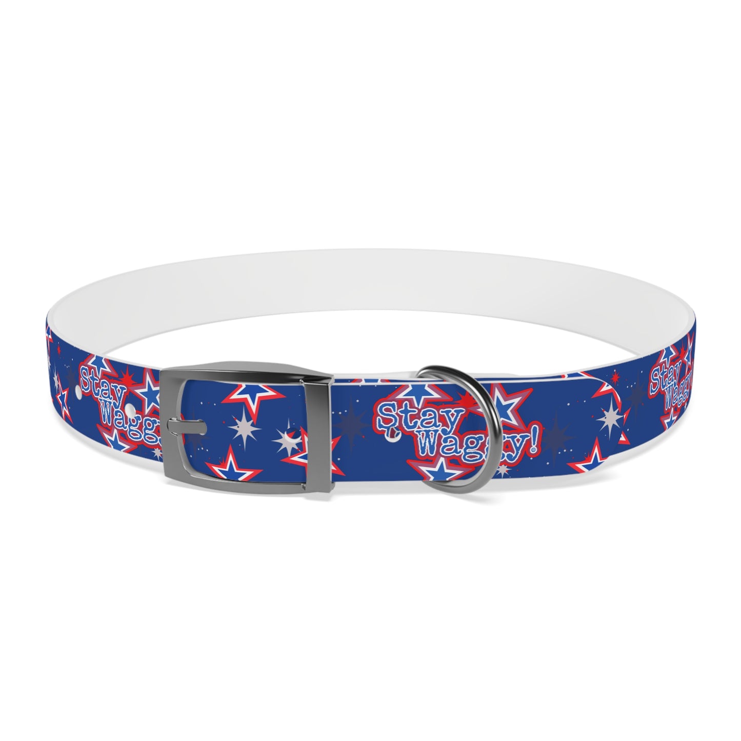 Stay Waggy! Blue Patriotic Stars - Dog Collar