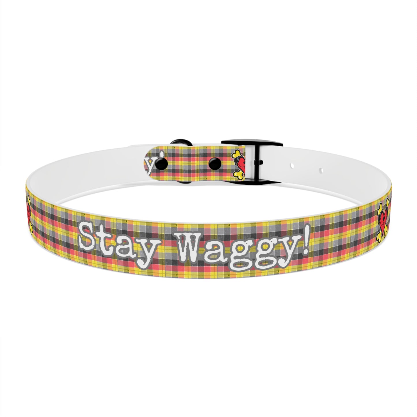 Stay Waggy! Plaid Dog Collar