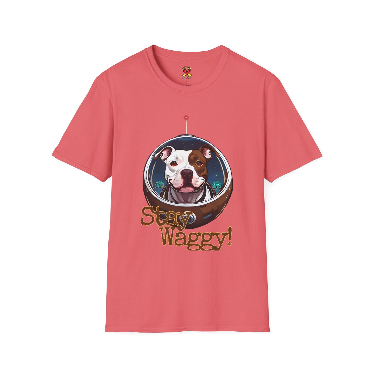 Playful Space Pitty T-Shirt - Stay Waggy!