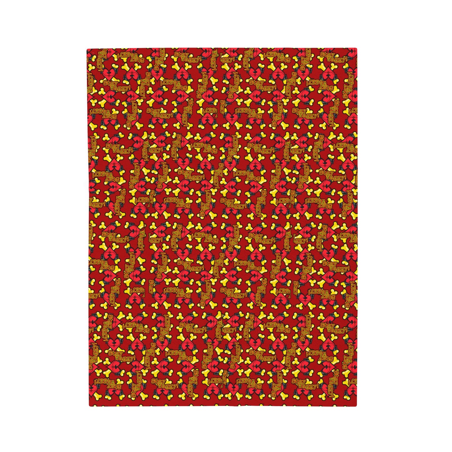 Stay Waggy! Velveteen Plush Blanket