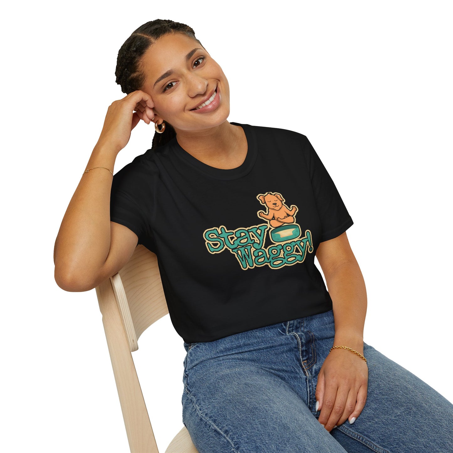 Zen Dog Funny Unisex T-Shirt - Stay Waggy!