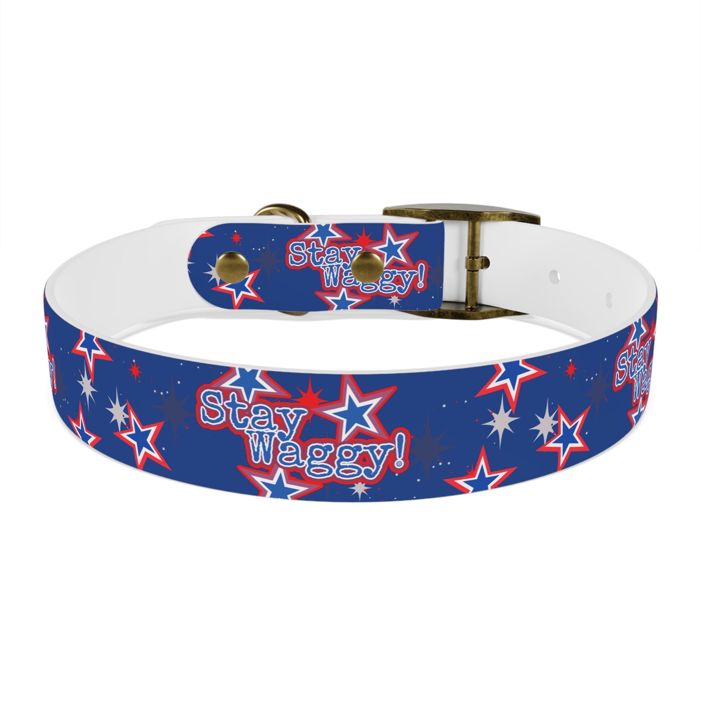 Stay Waggy! Blue Patriotic Stars - Dog Collar