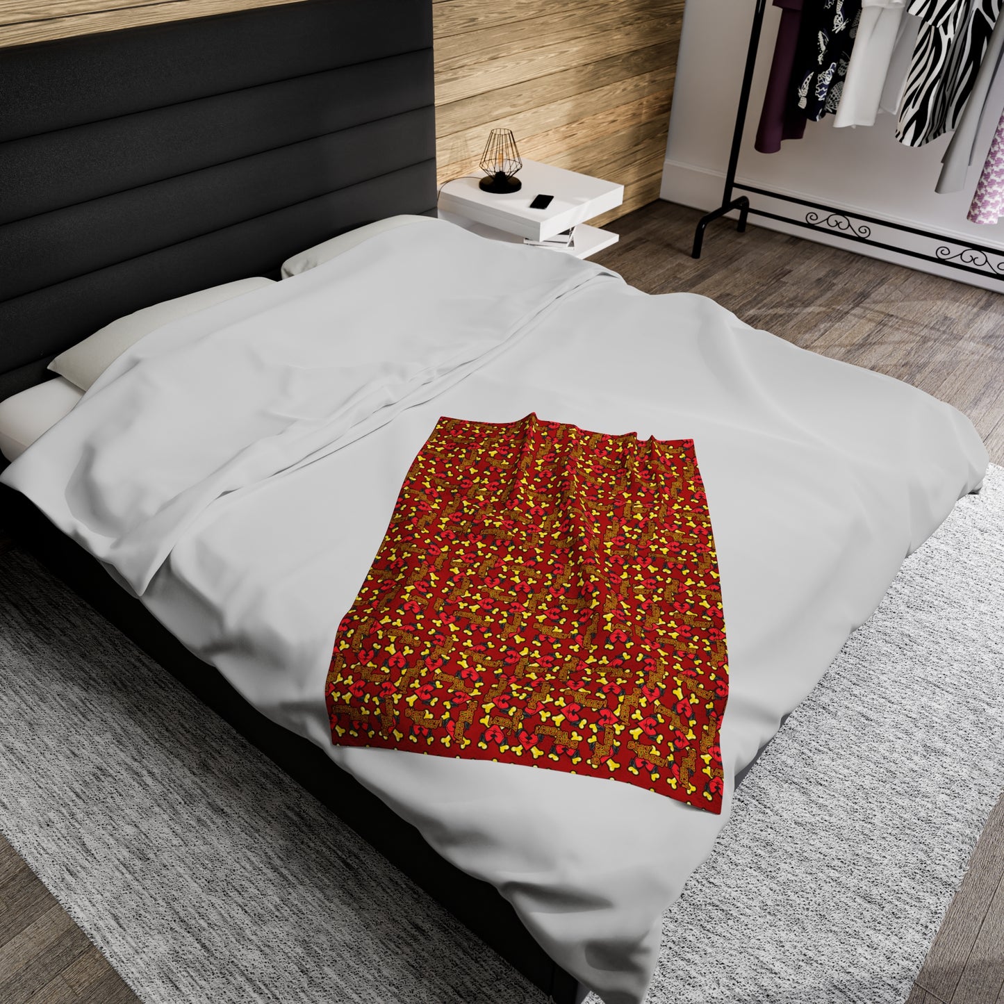Stay Waggy! Velveteen Plush Blanket