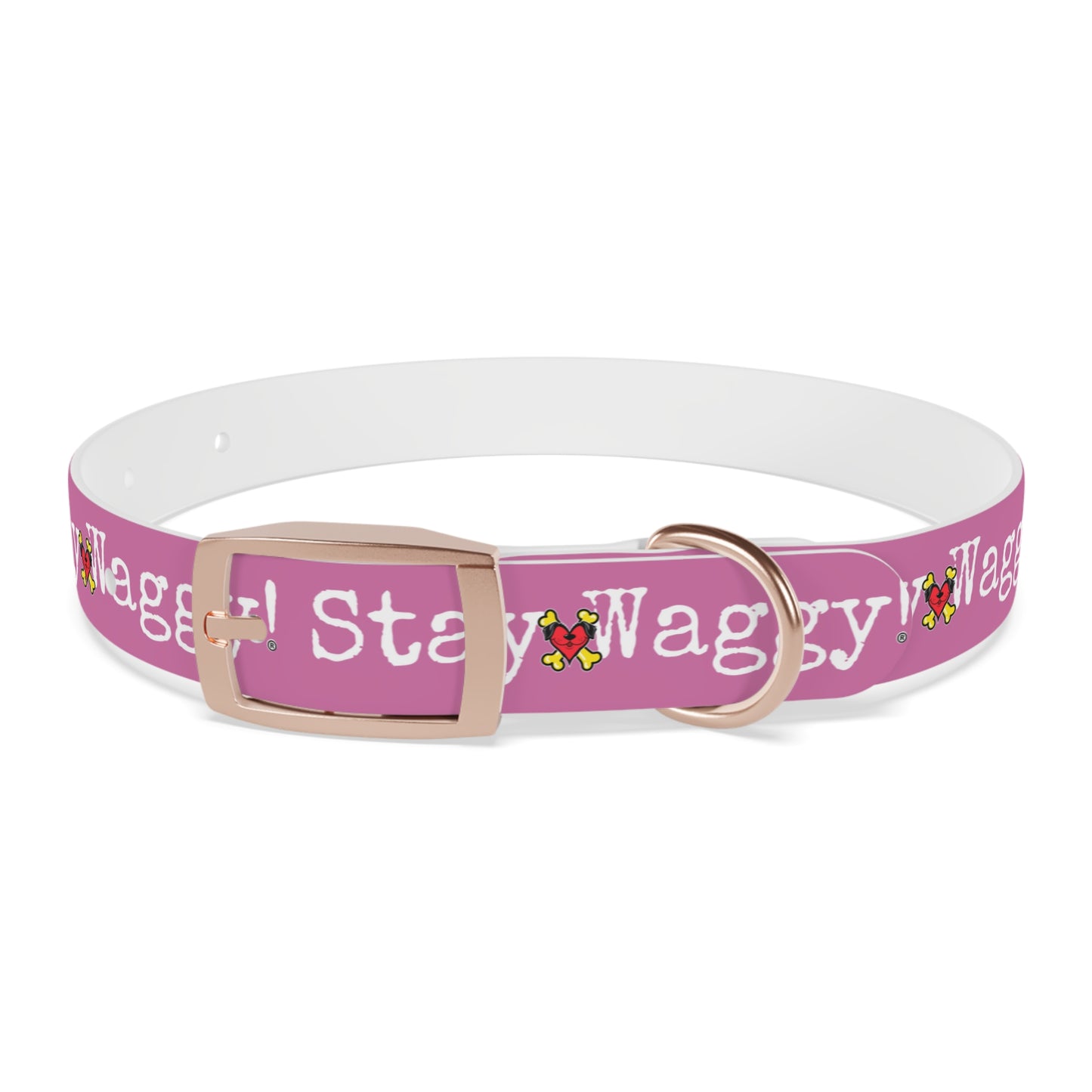 Stay Waggy! Dog Collar - Light Pink