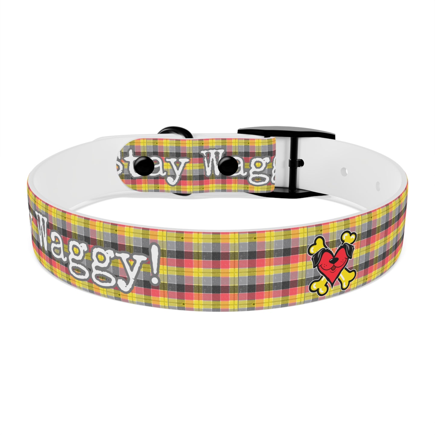 Stay Waggy! Plaid Dog Collar