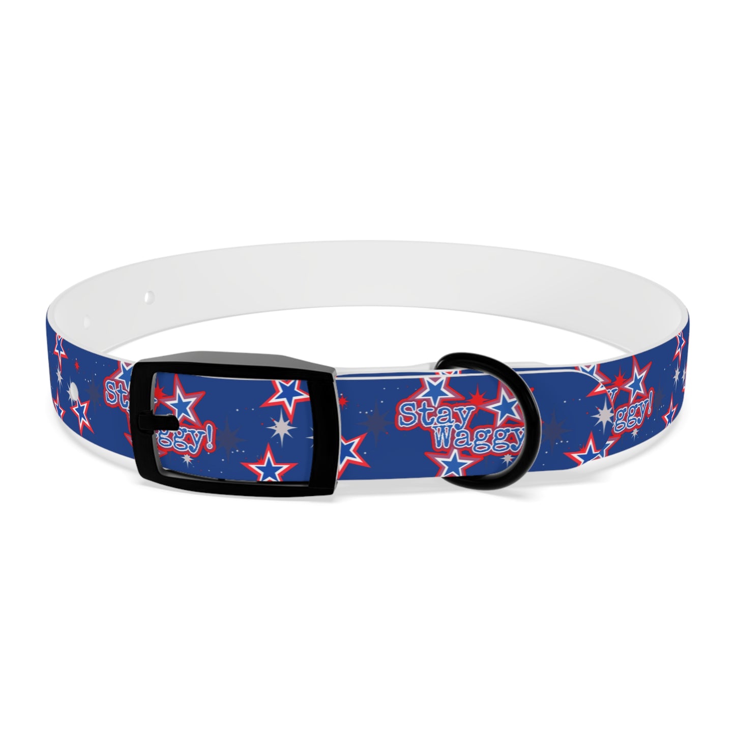 Stay Waggy! Blue Patriotic Stars - Dog Collar