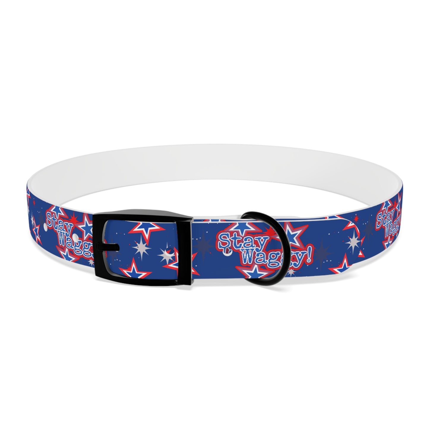 Stay Waggy! Blue Patriotic Stars - Dog Collar