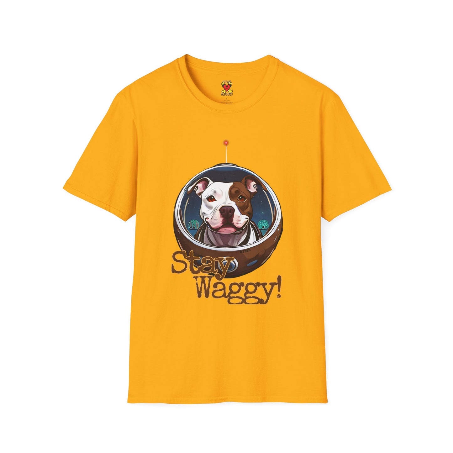 Playful Space Pitty T-Shirt - Stay Waggy!