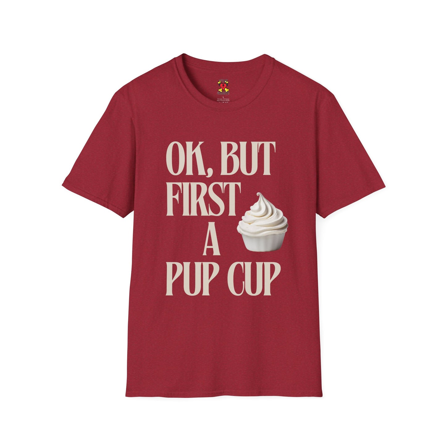 Playful But First a Pup Cup Dog Lover T-Shirt - Stay Waggy!