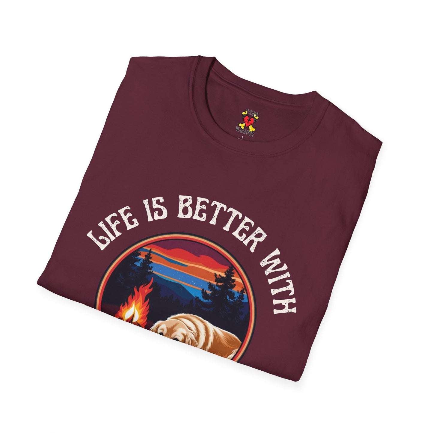 Camping is better with my Dog T-Shirt - Stay Waggy!