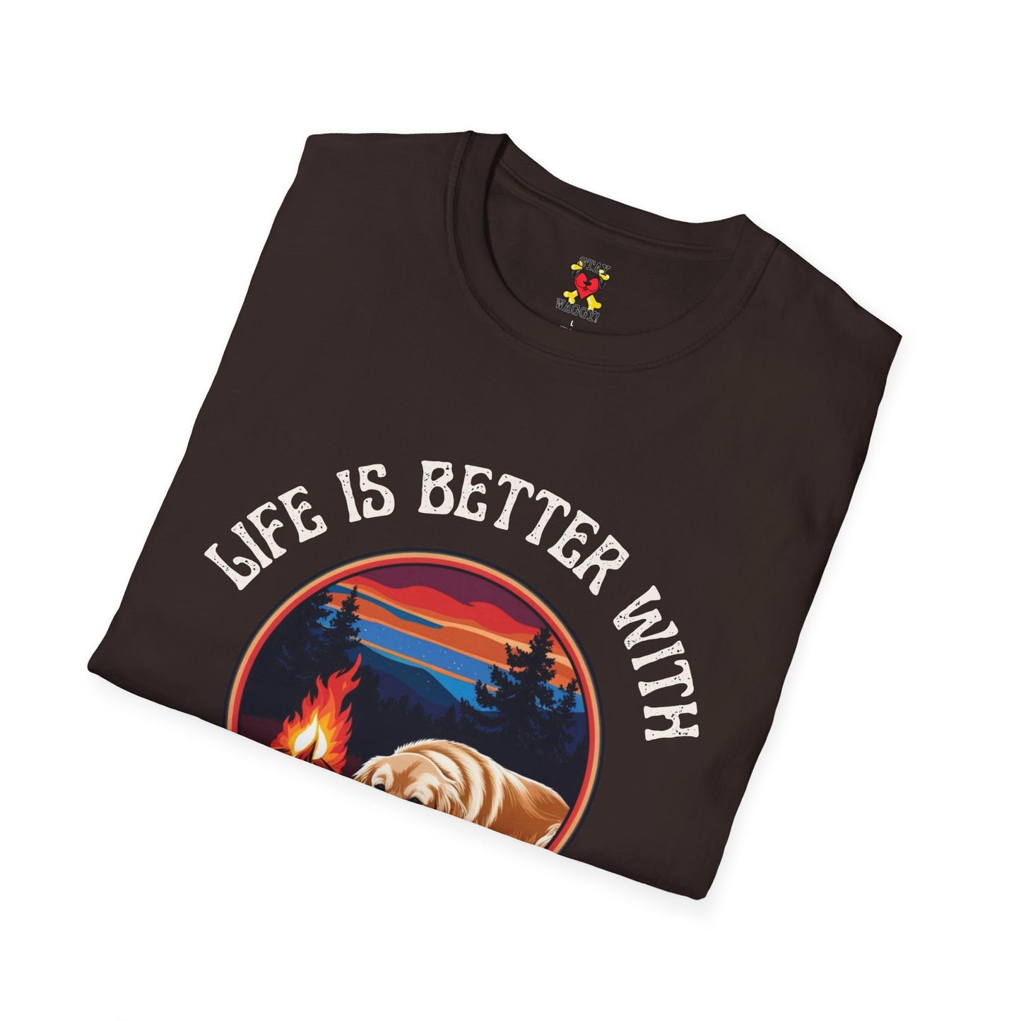 Camping is better with my Dog T-Shirt - Stay Waggy!