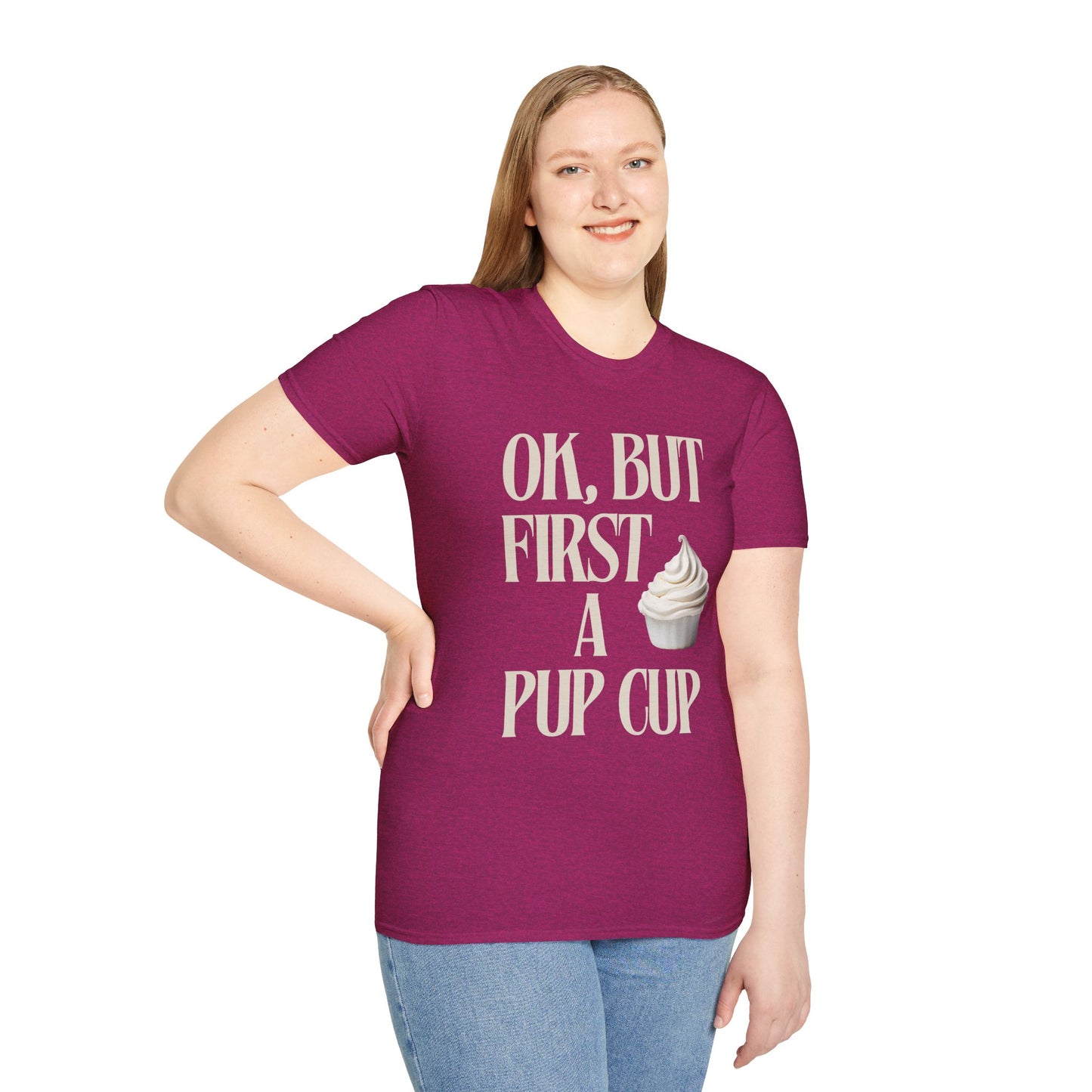 Playful But First a Pup Cup Dog Lover T-Shirt - Stay Waggy!
