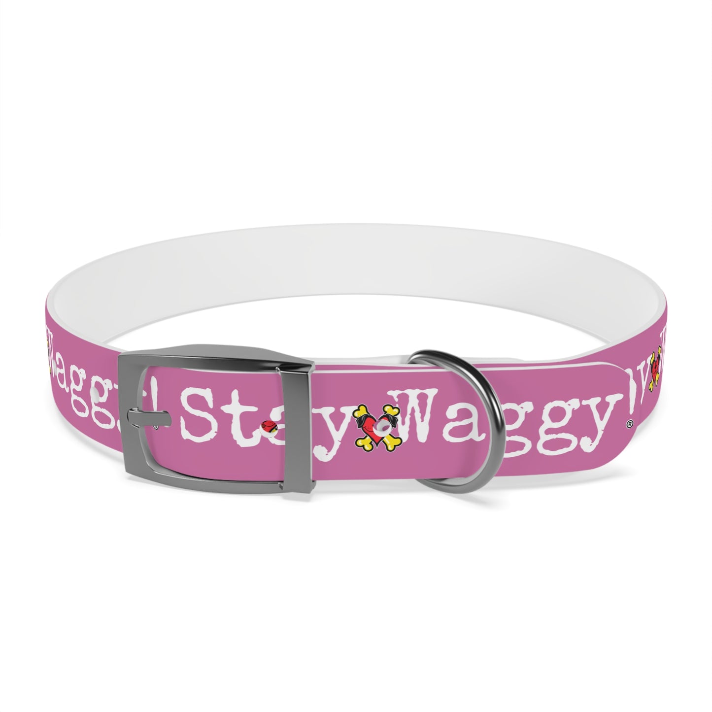 Stay Waggy! Dog Collar - Light Pink