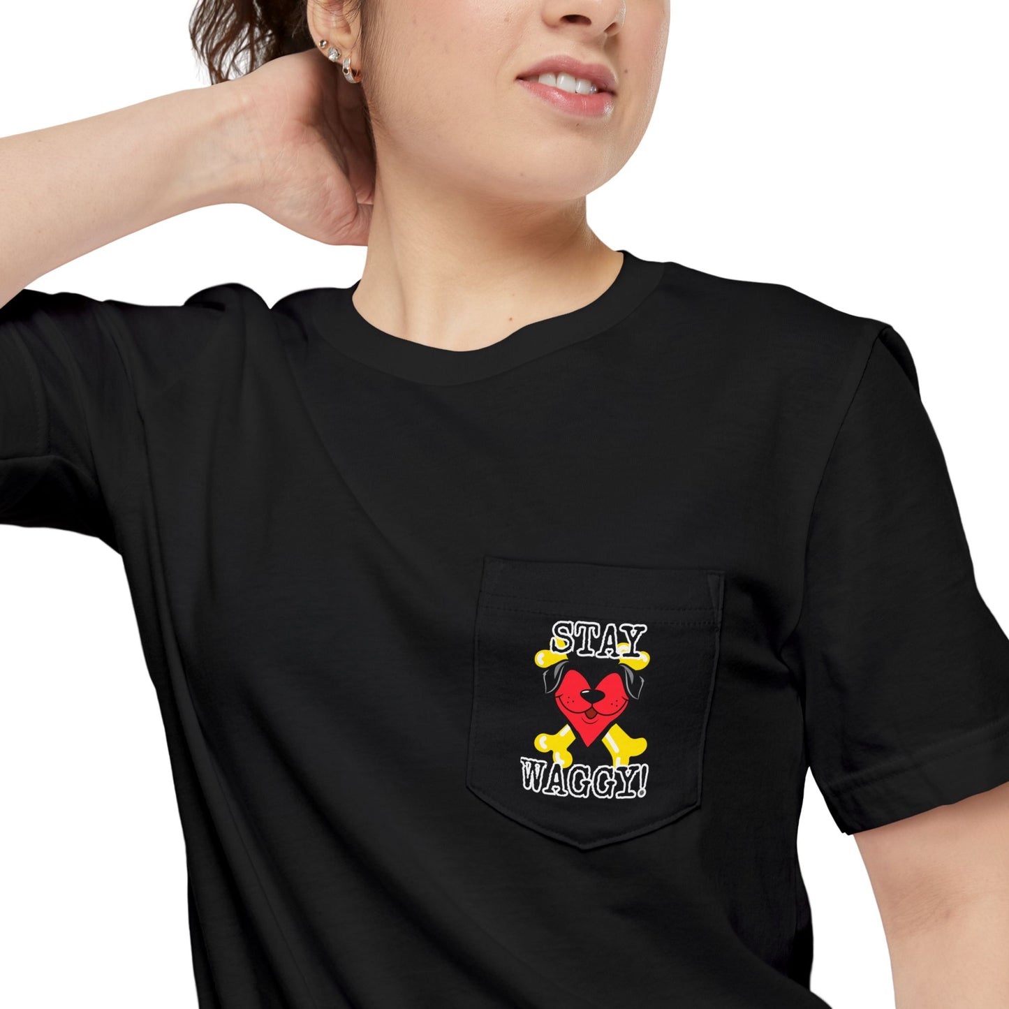 Stay Waggy! Logo Pocket T-shirt