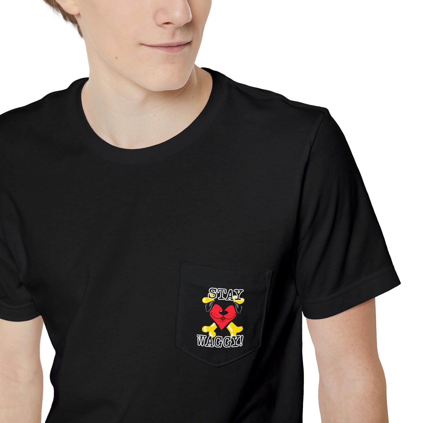 Stay Waggy! Logo Pocket T-shirt