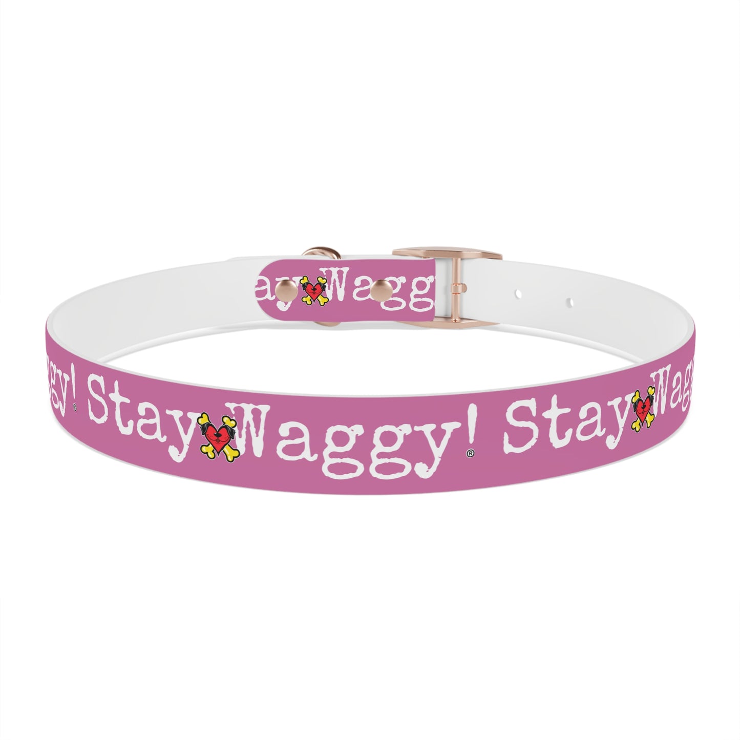 Stay Waggy! Dog Collar - Light Pink