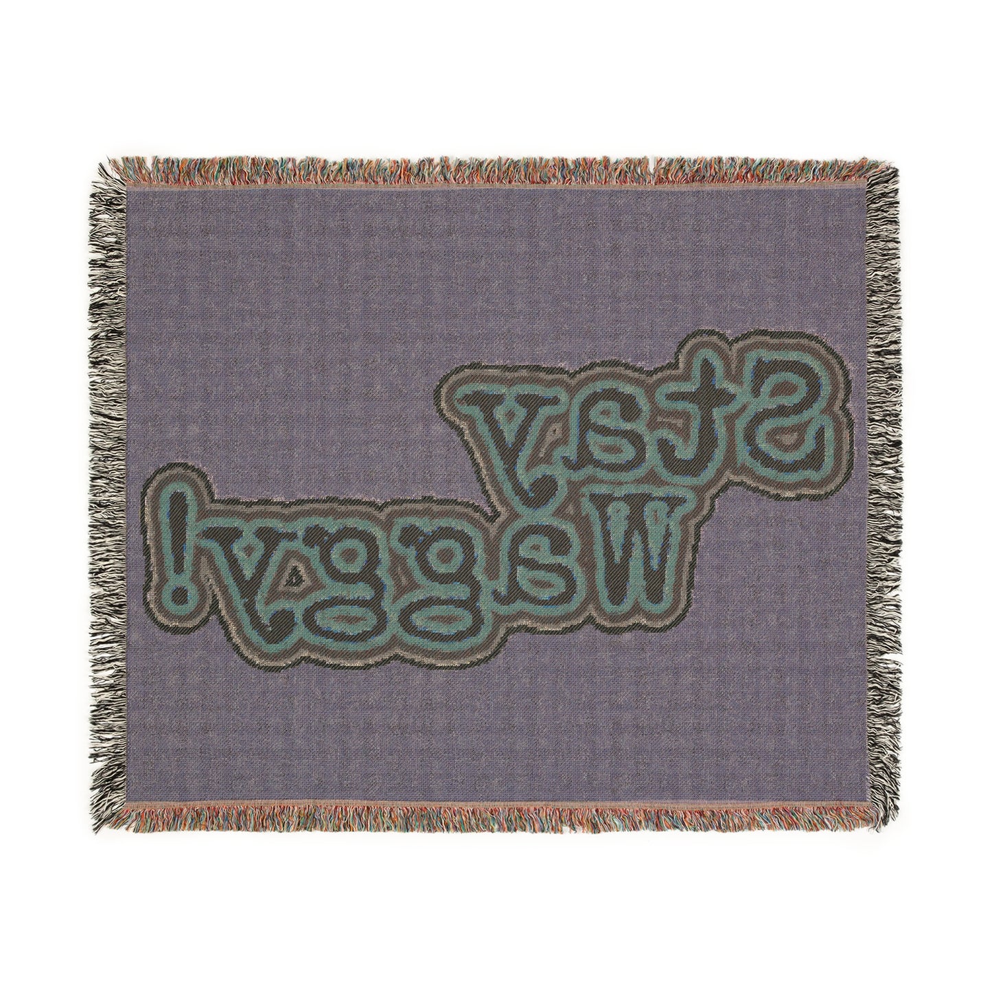 Woven Dog Lover Blanket -Stay Waggy!