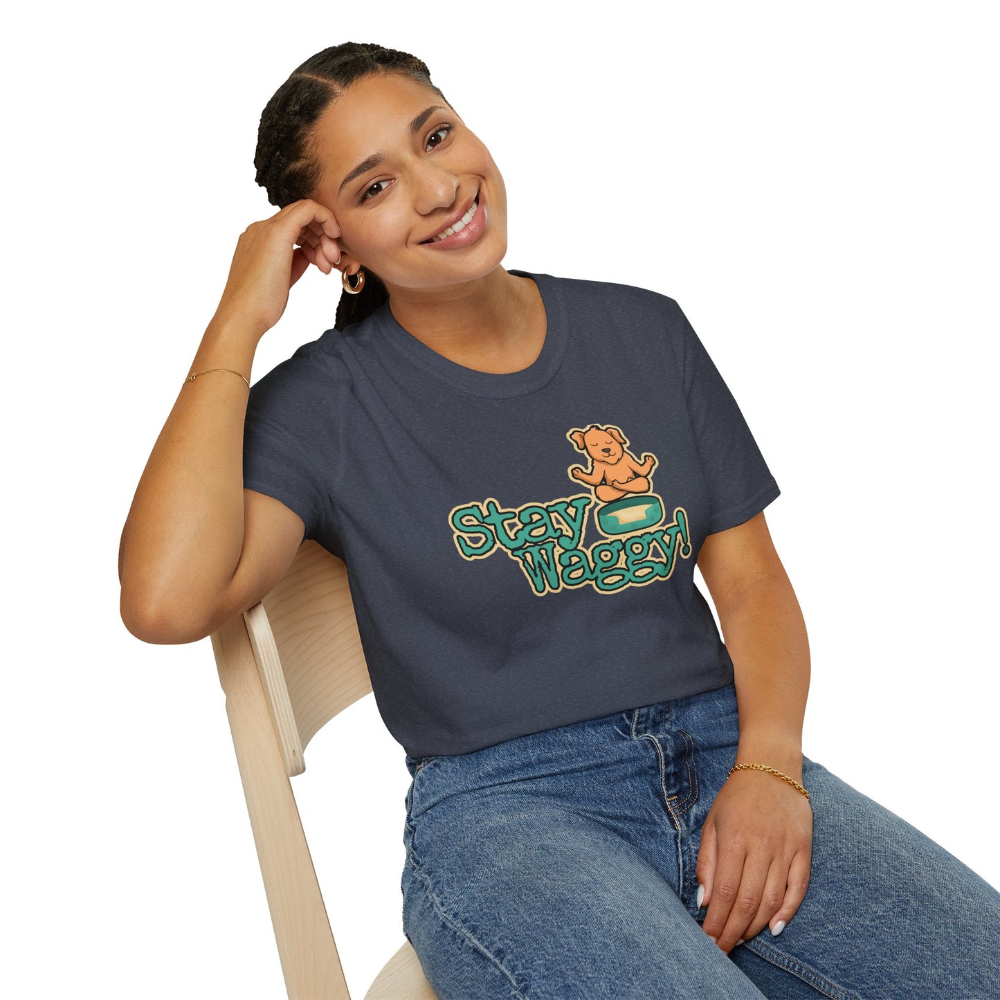 Zen Dog Funny Unisex T-Shirt - Stay Waggy!