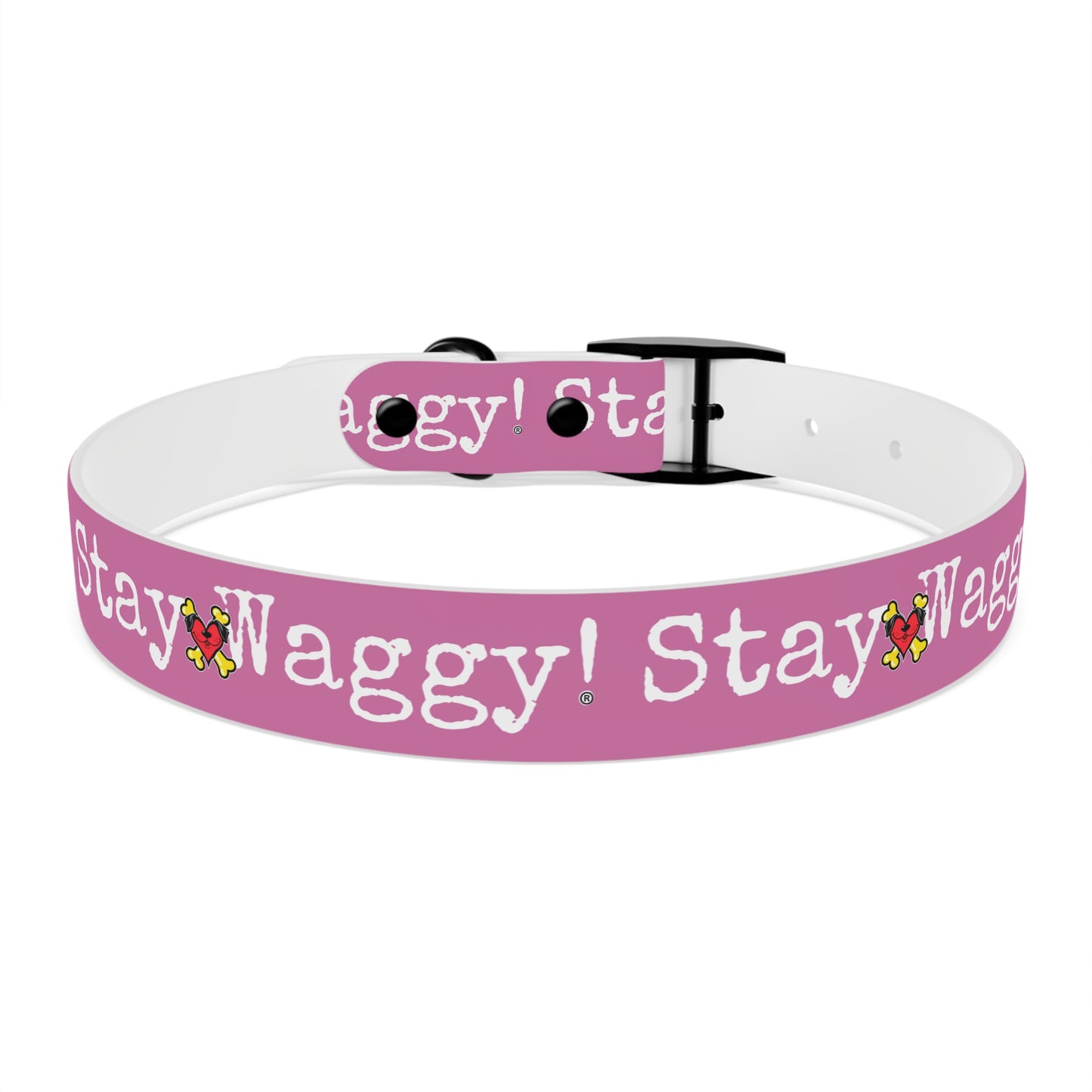 Stay Waggy! Dog Collar - Light Pink