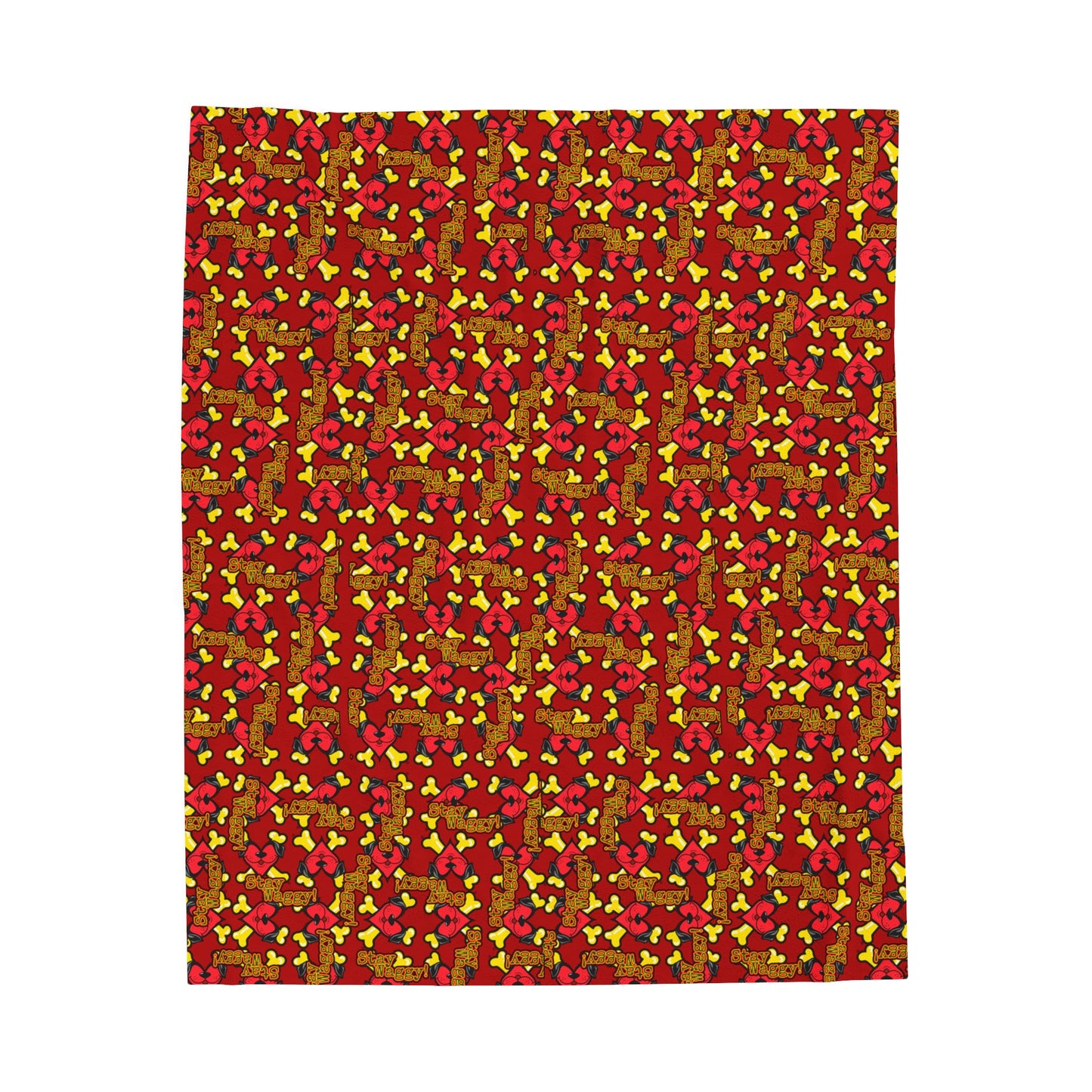 Stay Waggy! Velveteen Plush Blanket