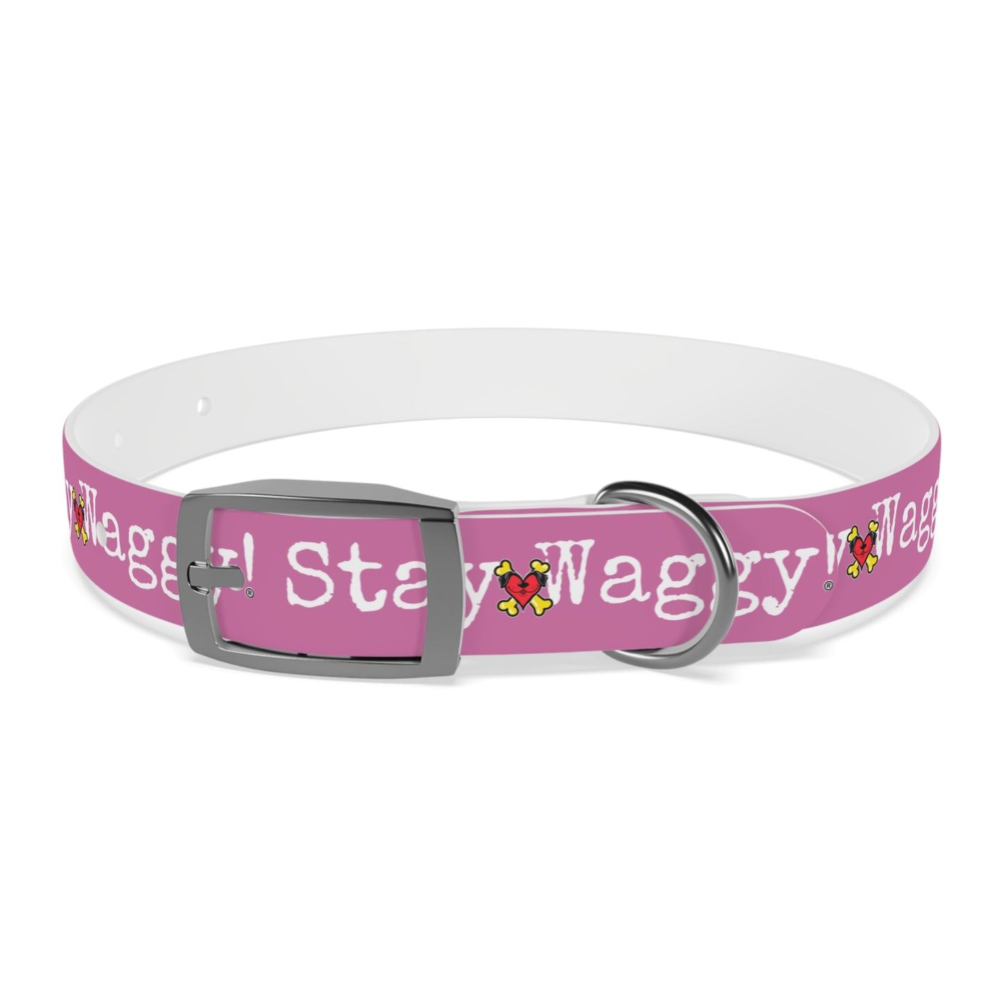 Stay Waggy! Dog Collar - Light Pink