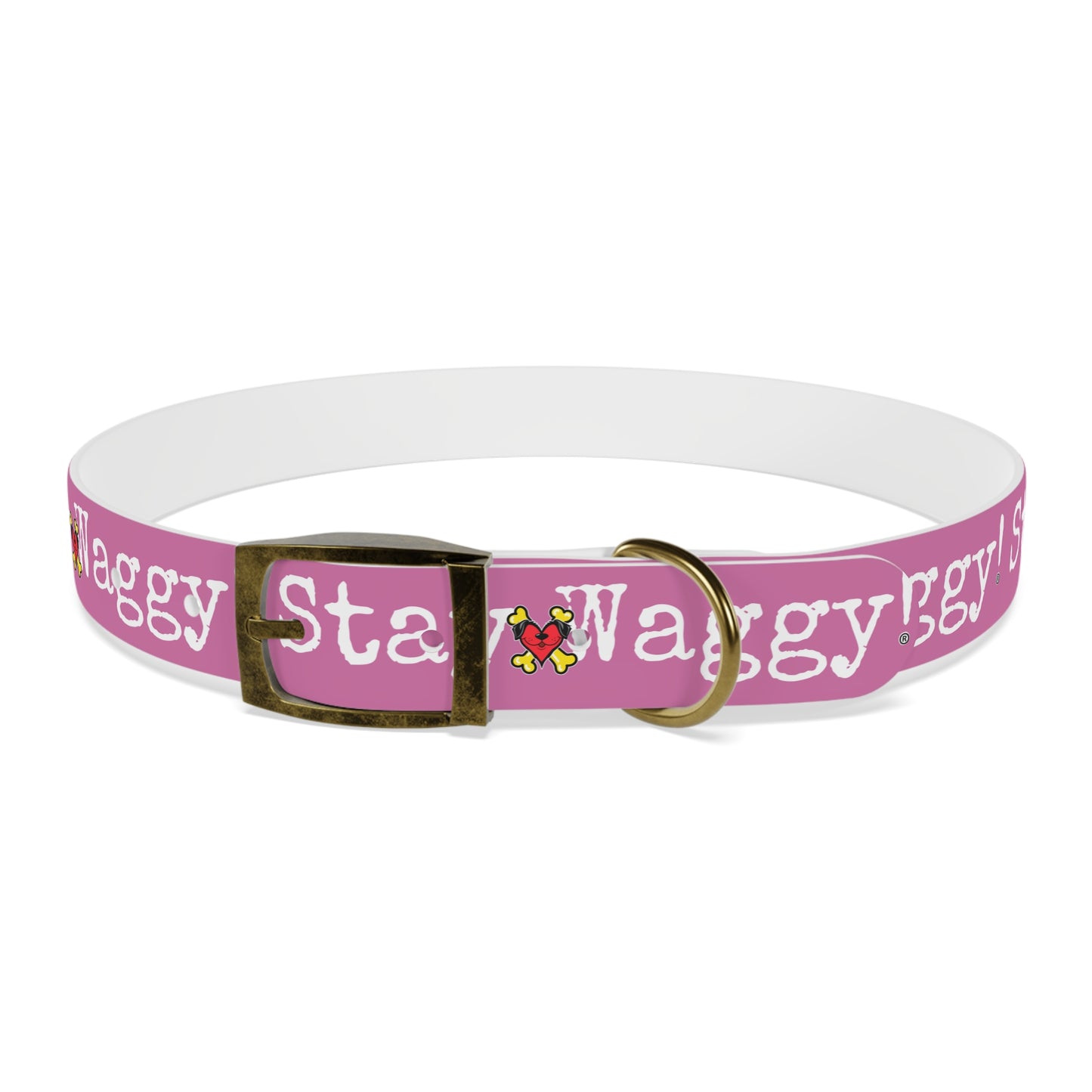Stay Waggy! Dog Collar - Light Pink