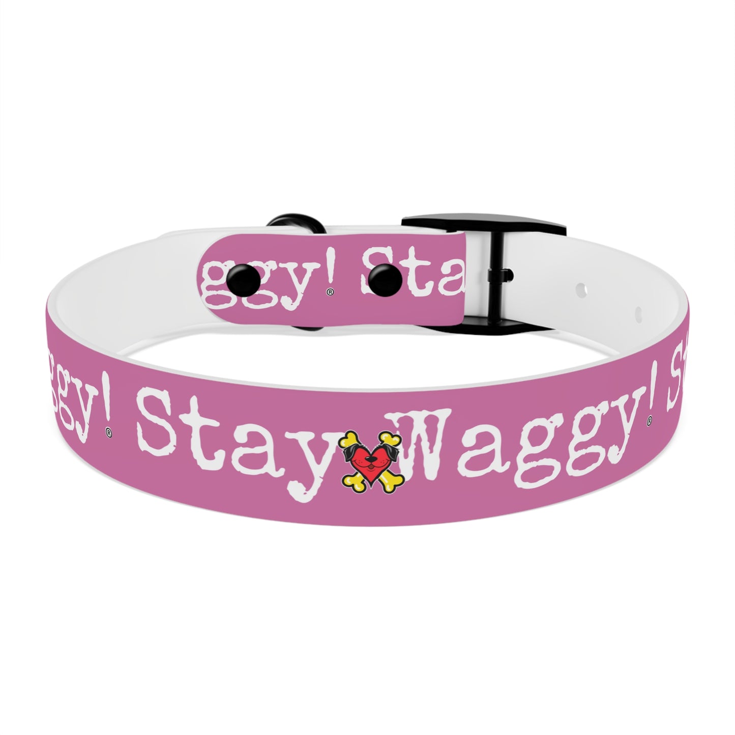 Stay Waggy! Dog Collar - Light Pink