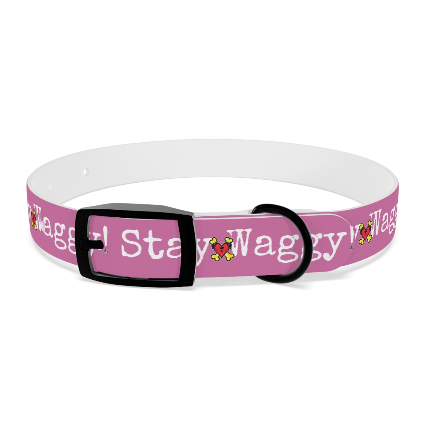 Stay Waggy! Dog Collar - Light Pink