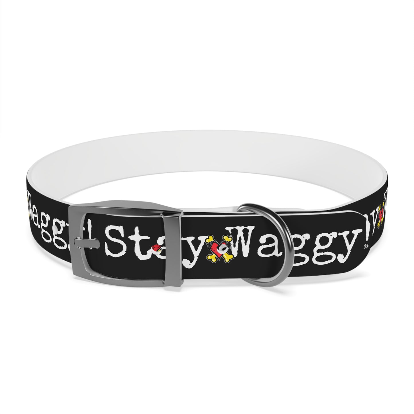 Stay Waggy! Dog Collar - Black