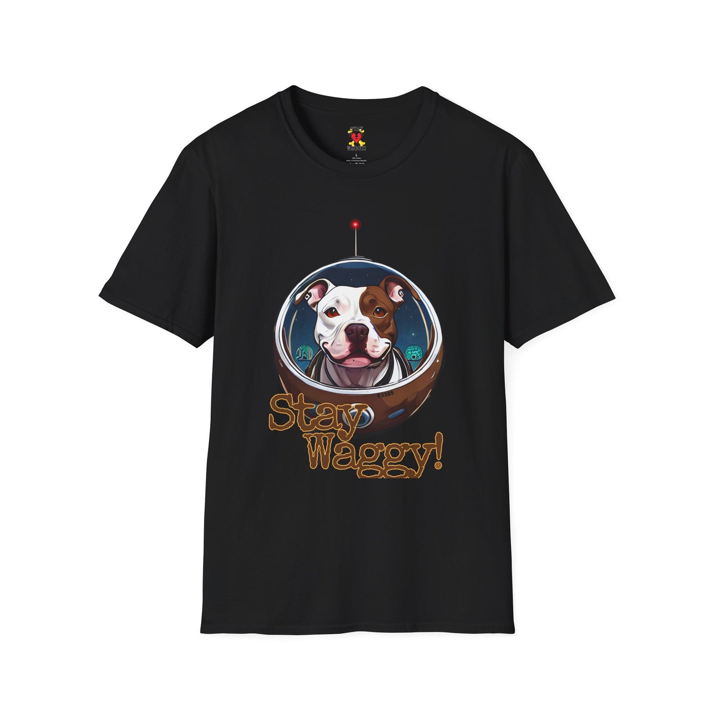 Playful Space Pitty T-Shirt - Stay Waggy!