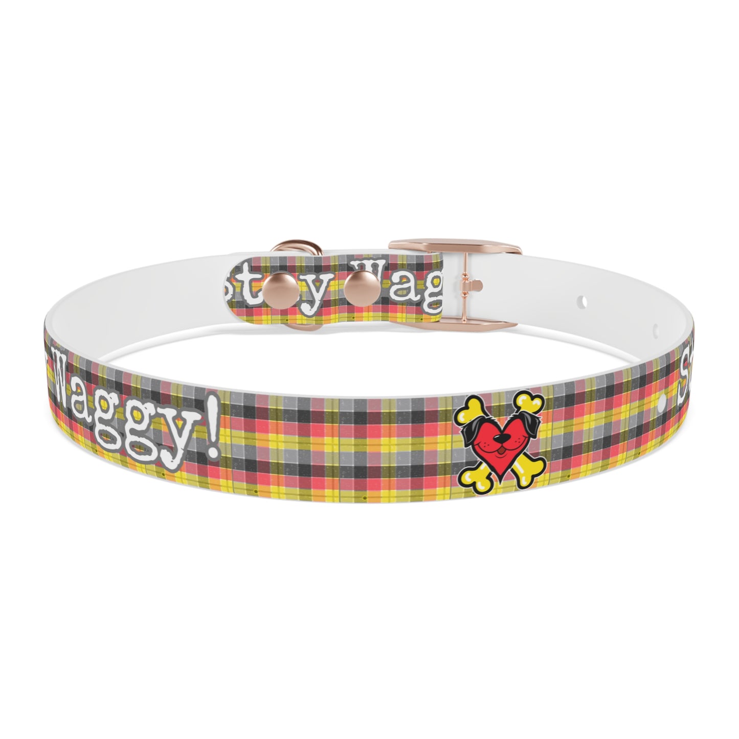 Stay Waggy! Plaid Dog Collar