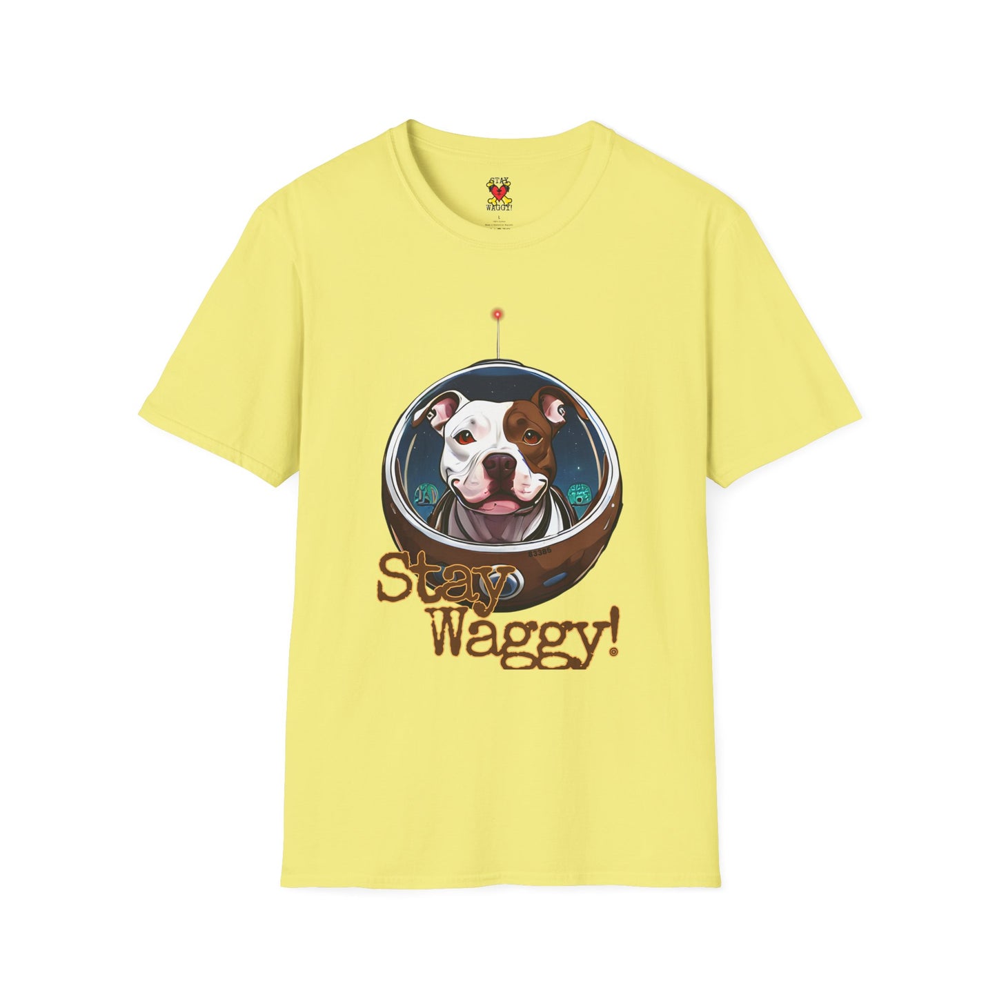 Playful Space Pitty T-Shirt - Stay Waggy!