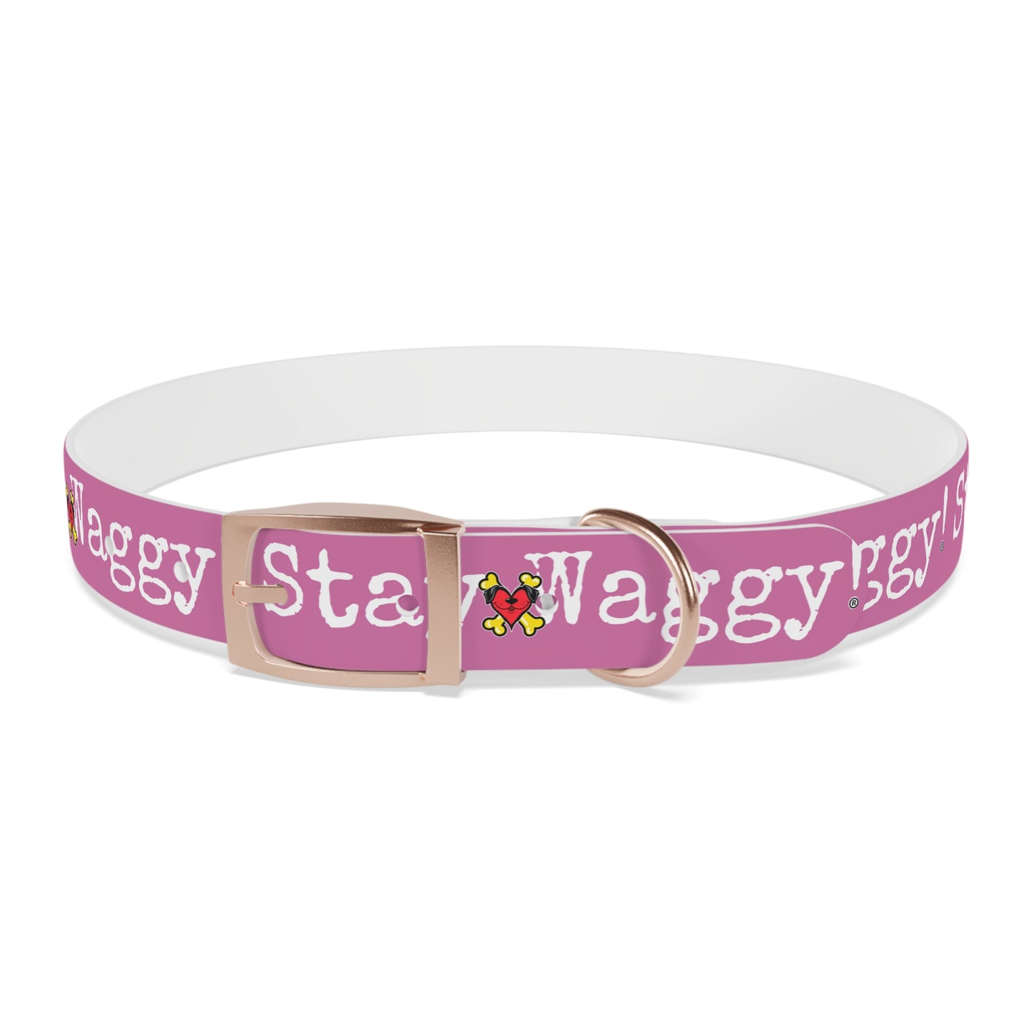 Stay Waggy! Dog Collar - Light Pink