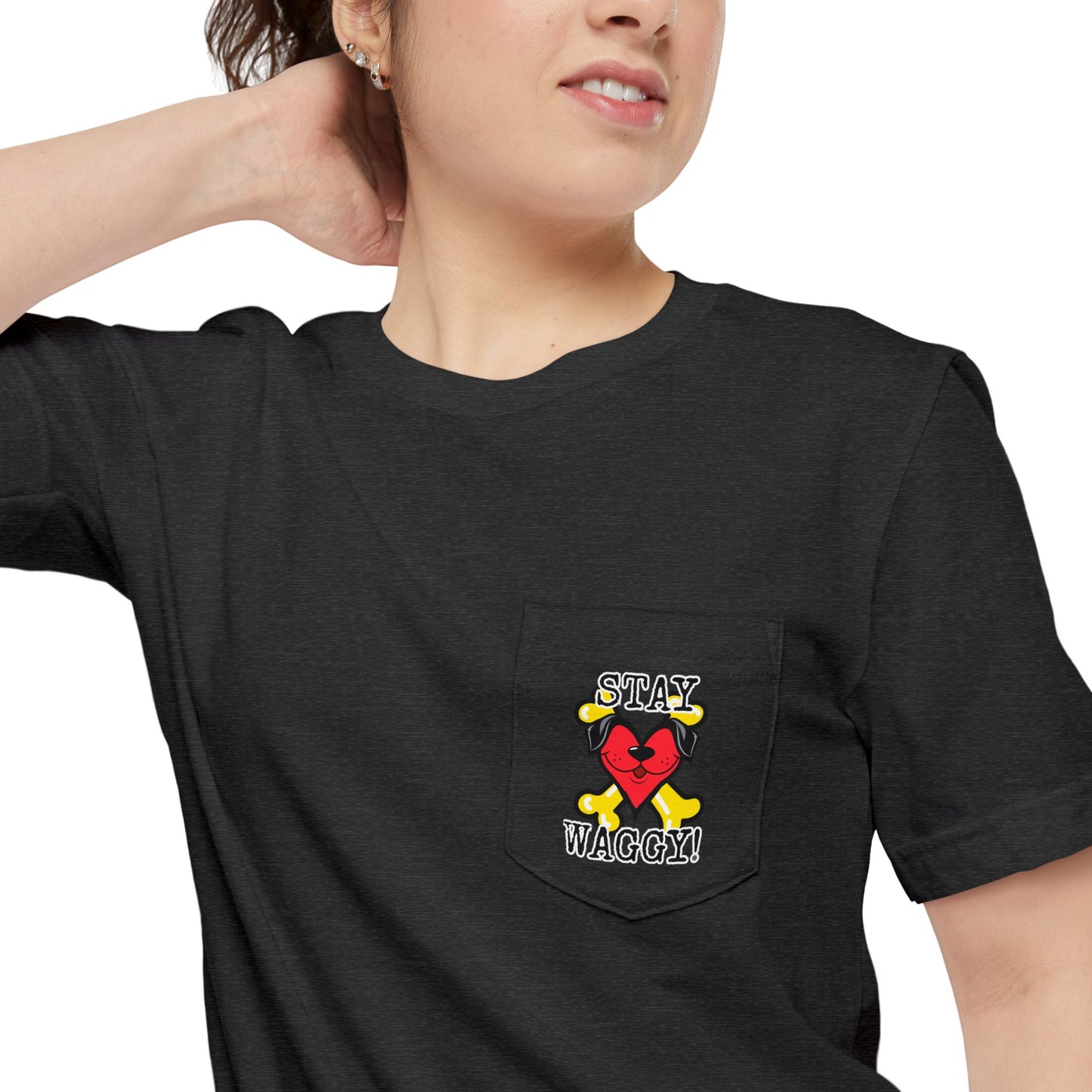 Stay Waggy! Logo Pocket T-shirt
