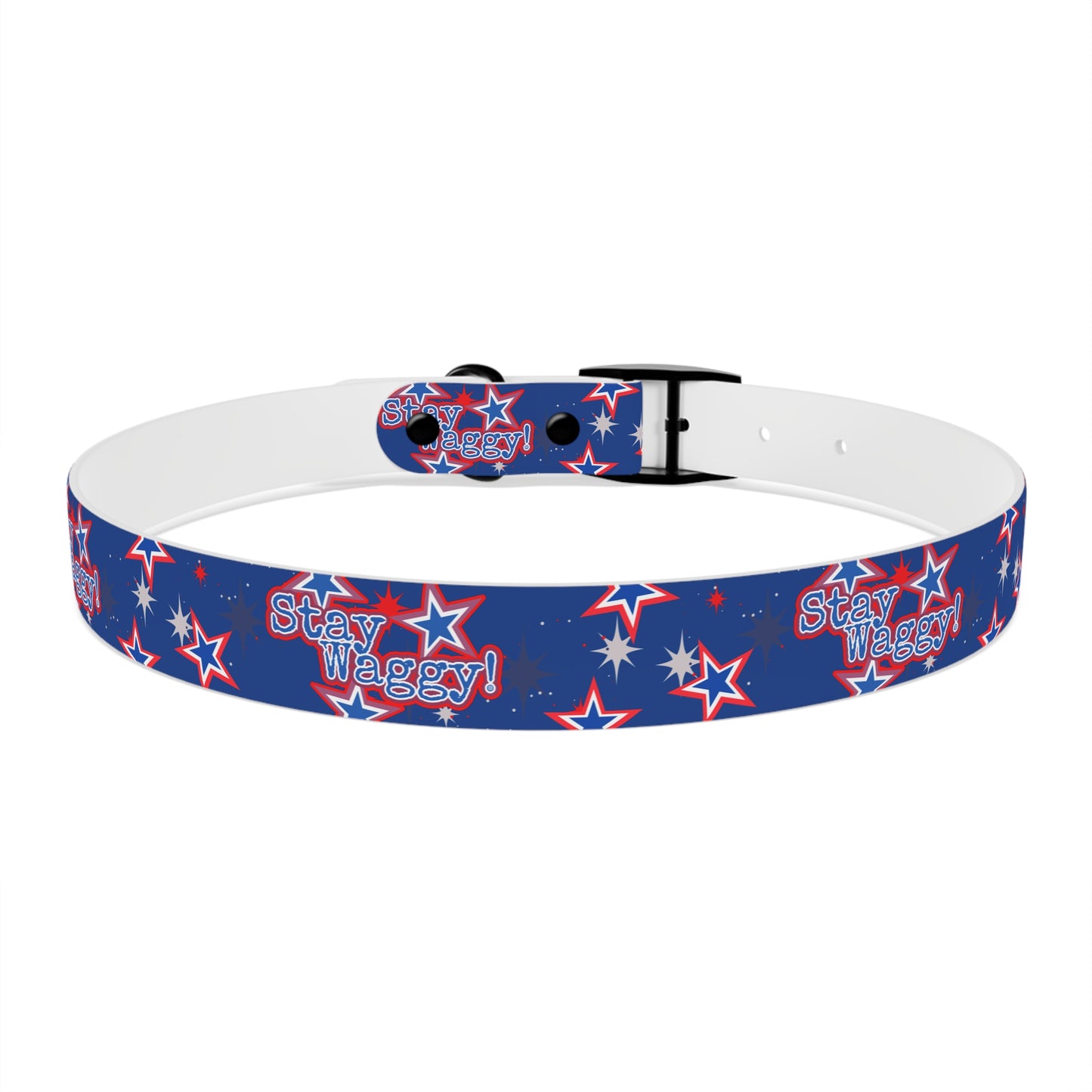 Stay Waggy! Blue Patriotic Stars - Dog Collar