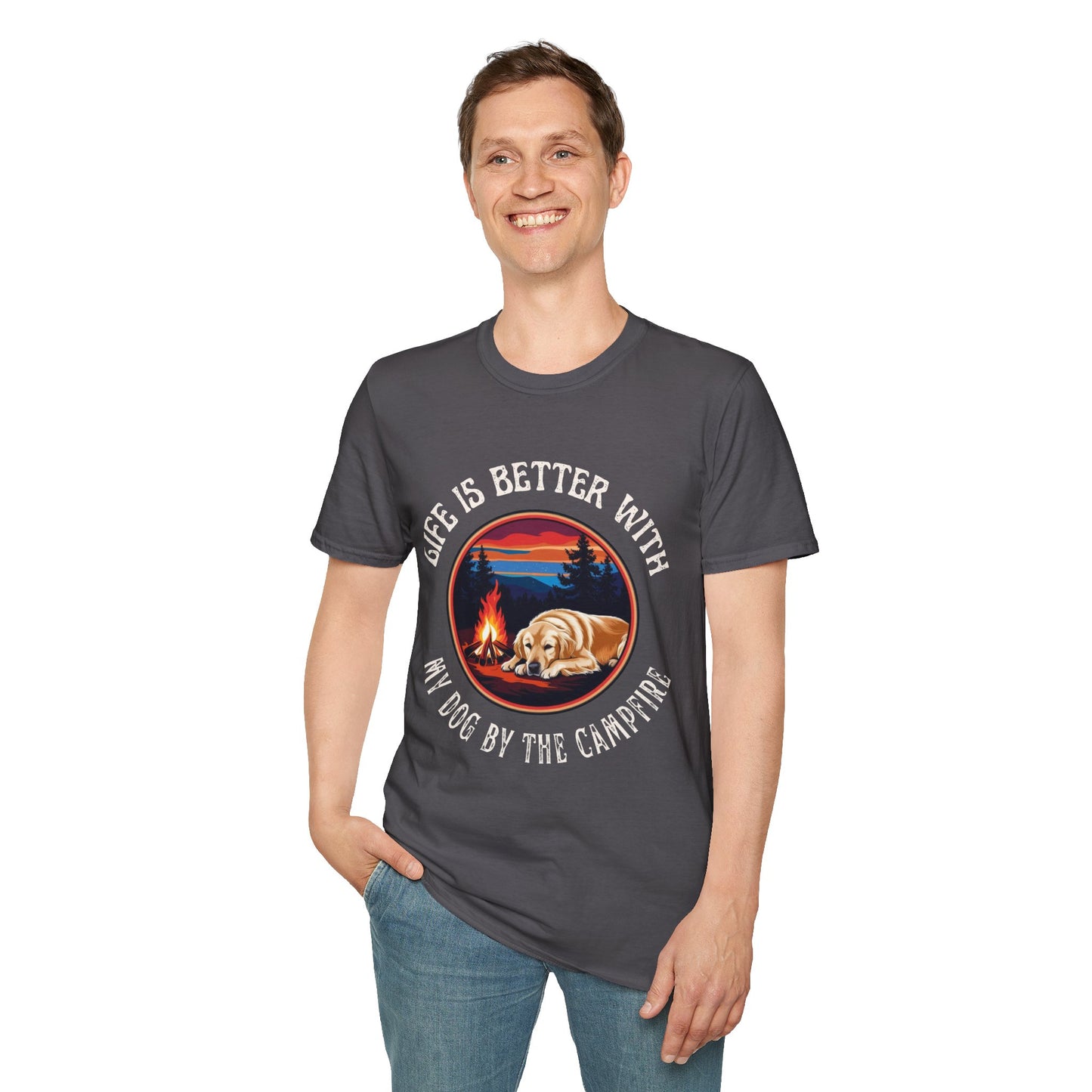 Camping is better with my Dog T-Shirt - Stay Waggy!