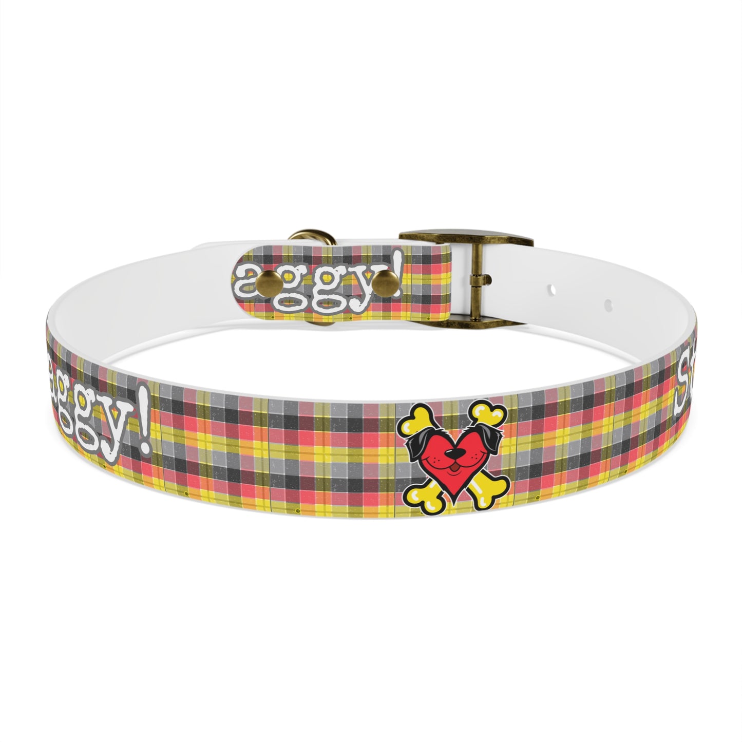 Stay Waggy! Plaid Dog Collar