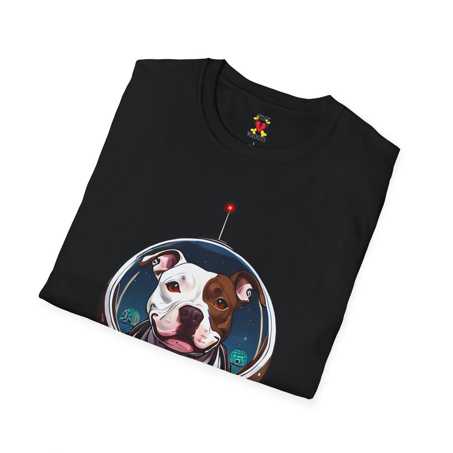 Playful Space Pitty T-Shirt - Stay Waggy!