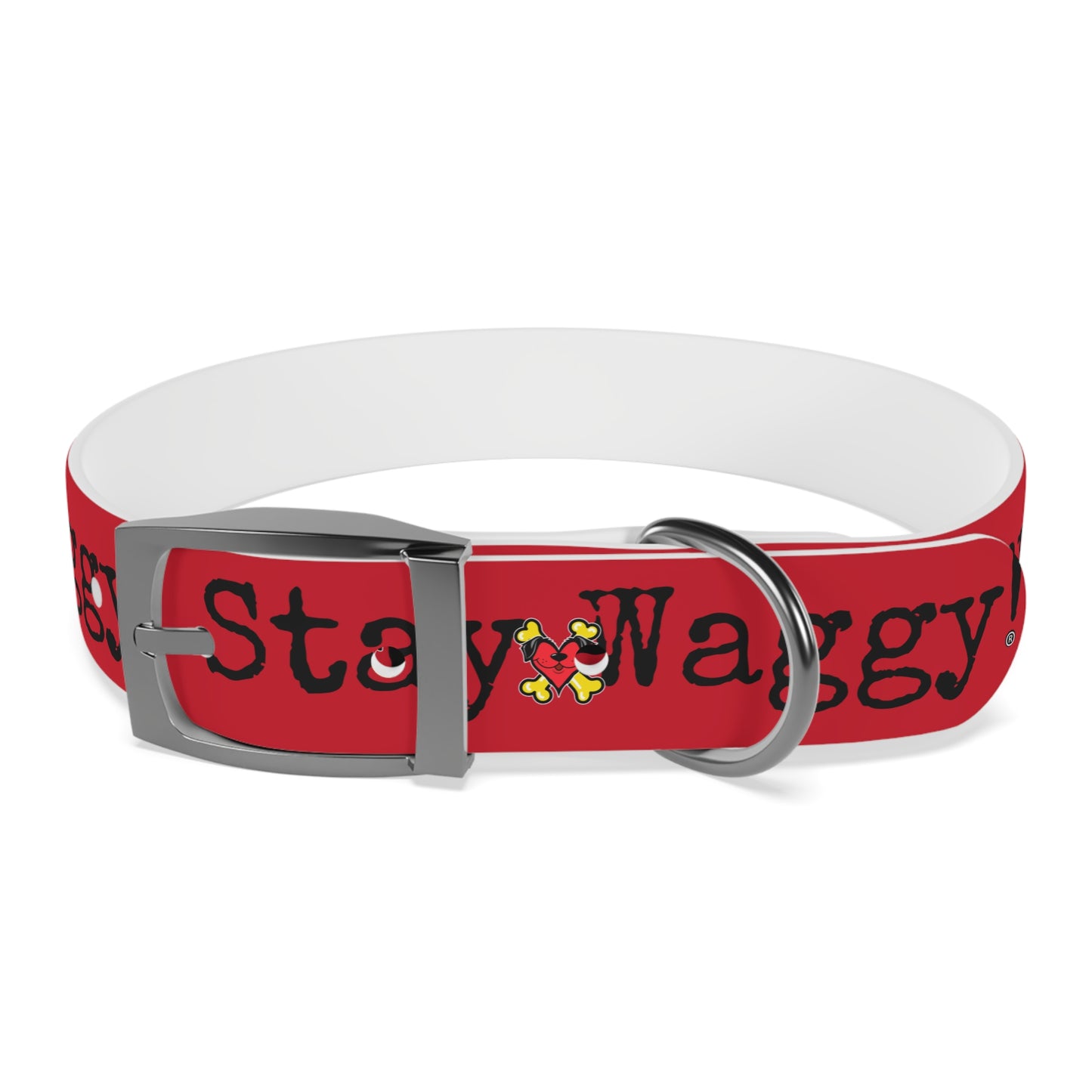 Stay Waggy! Dog Collar - Red