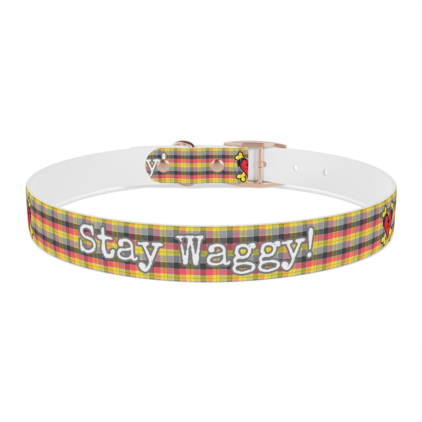 Stay Waggy! Plaid Dog Collar