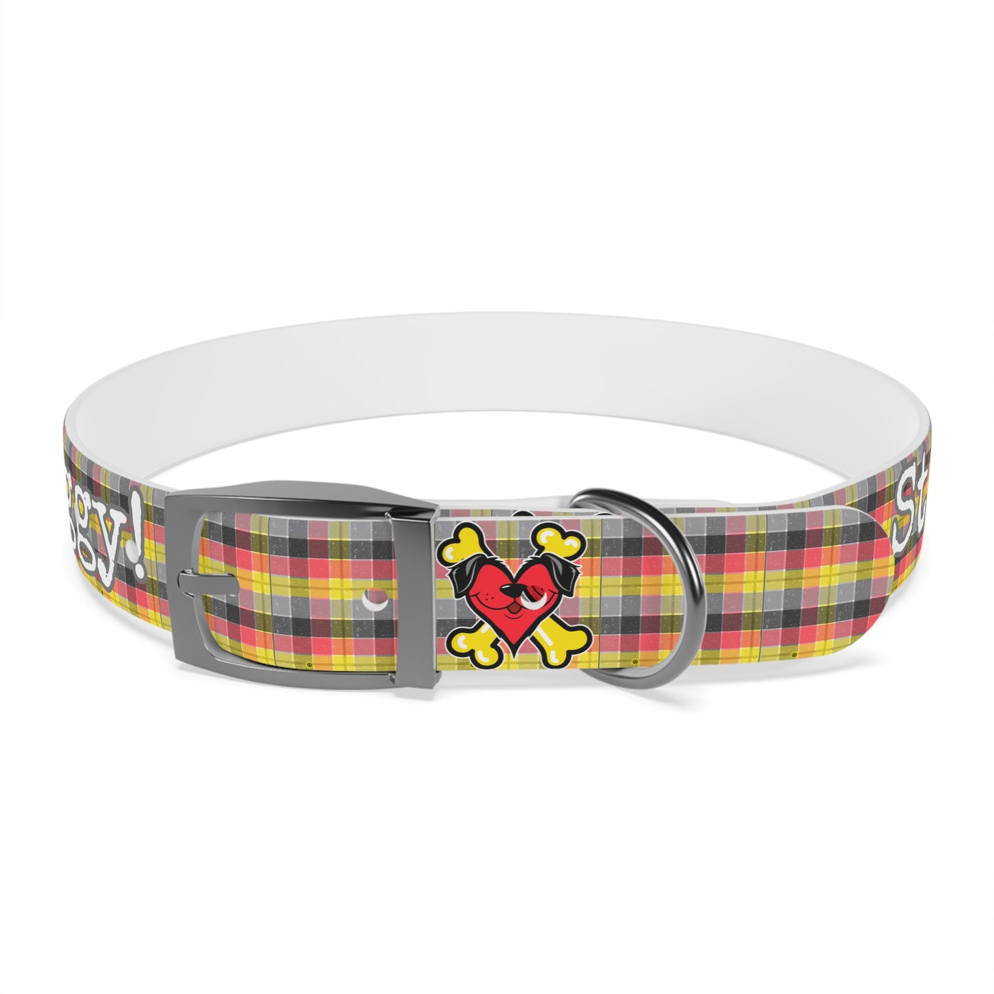 Stay Waggy! Plaid Dog Collar