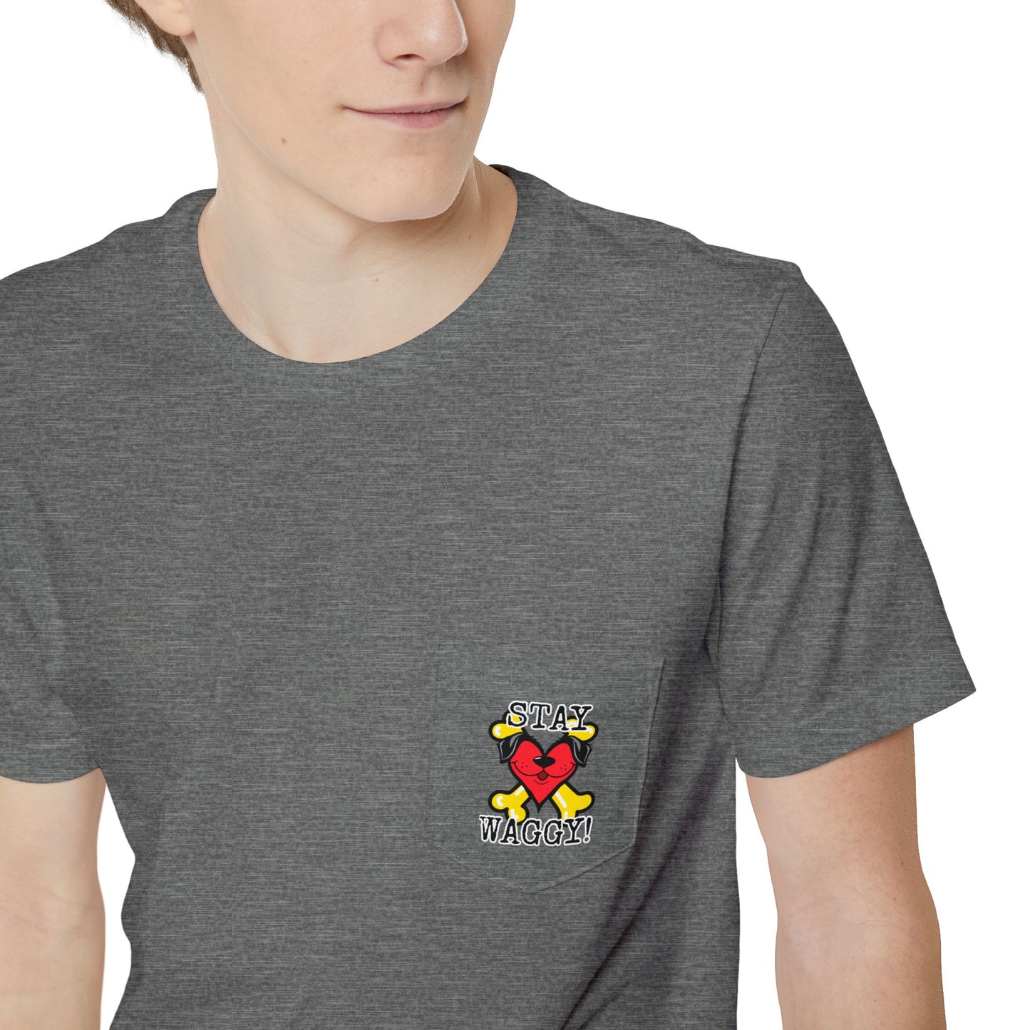 Stay Waggy! Logo Pocket T-shirt