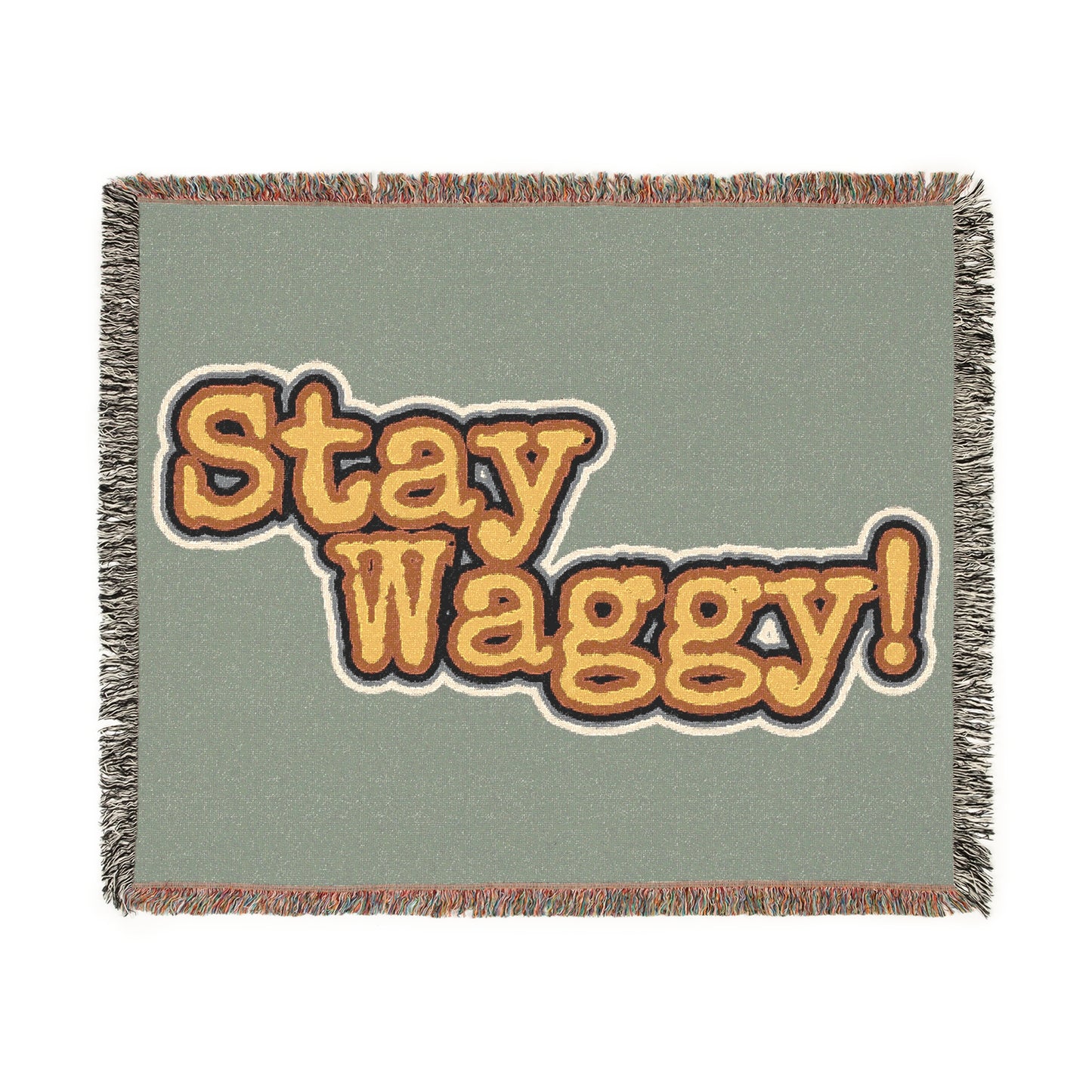 Woven Dog Lover Blanket -Stay Waggy!
