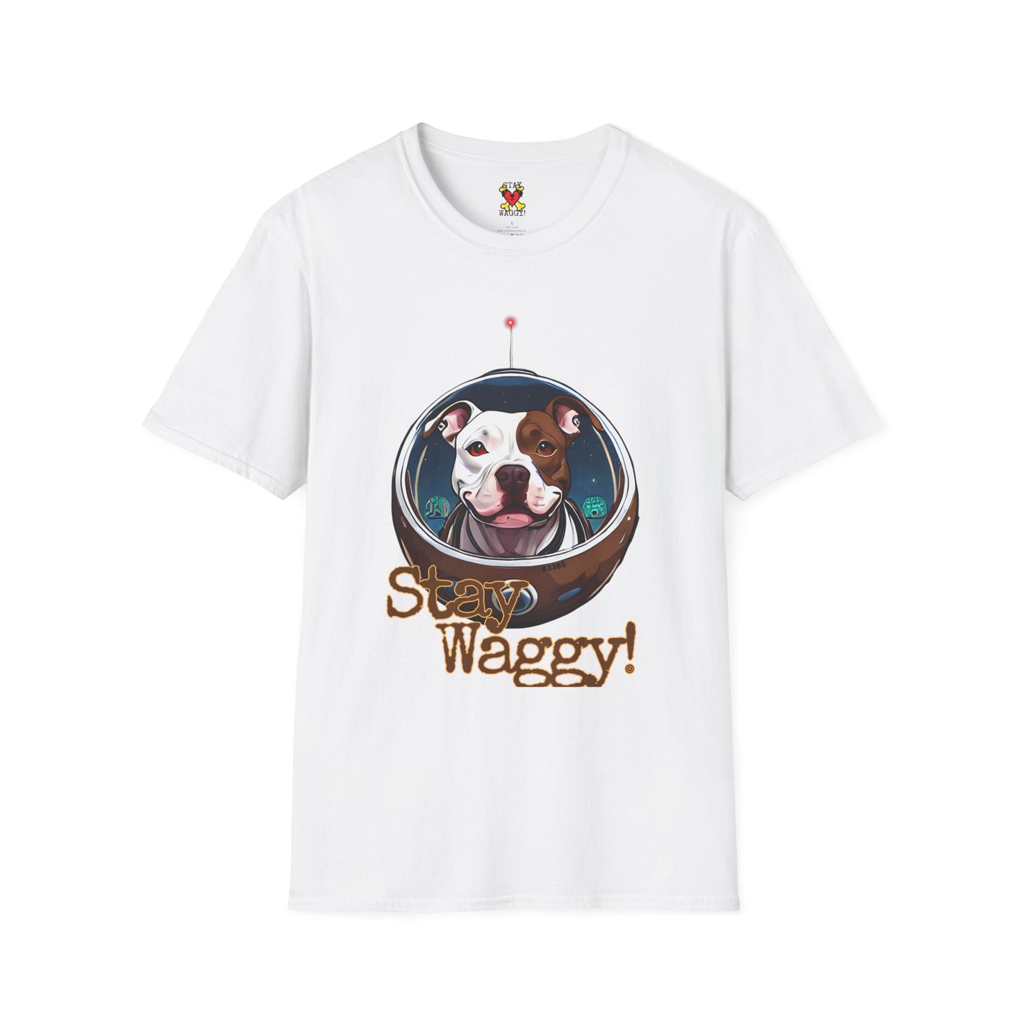 Playful Space Pitty T-Shirt - Stay Waggy!