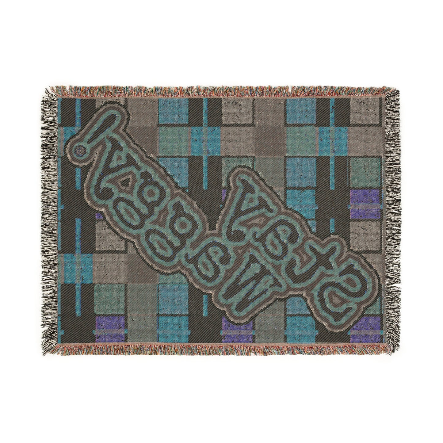 Stay Waggy! Plaid Woven Blanket for Dog Moms/Dads