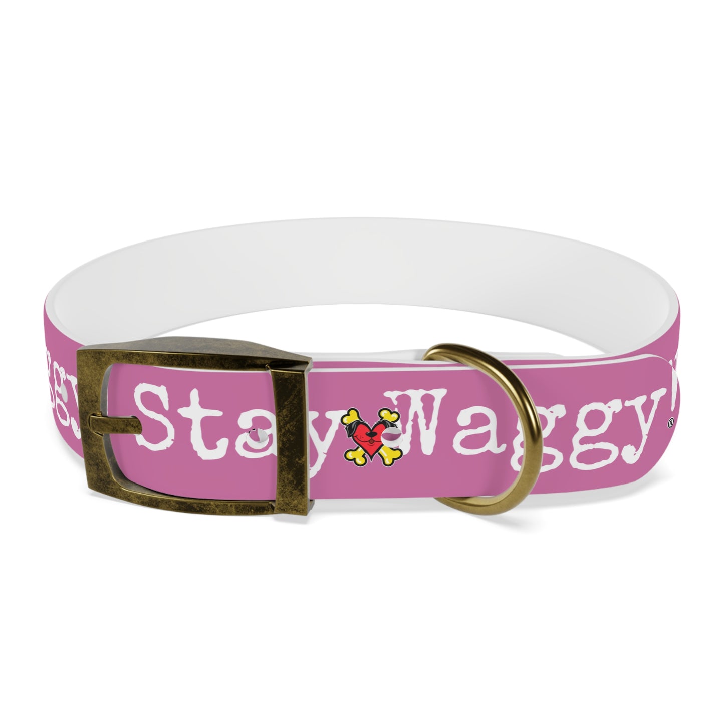 Stay Waggy! Dog Collar - Light Pink