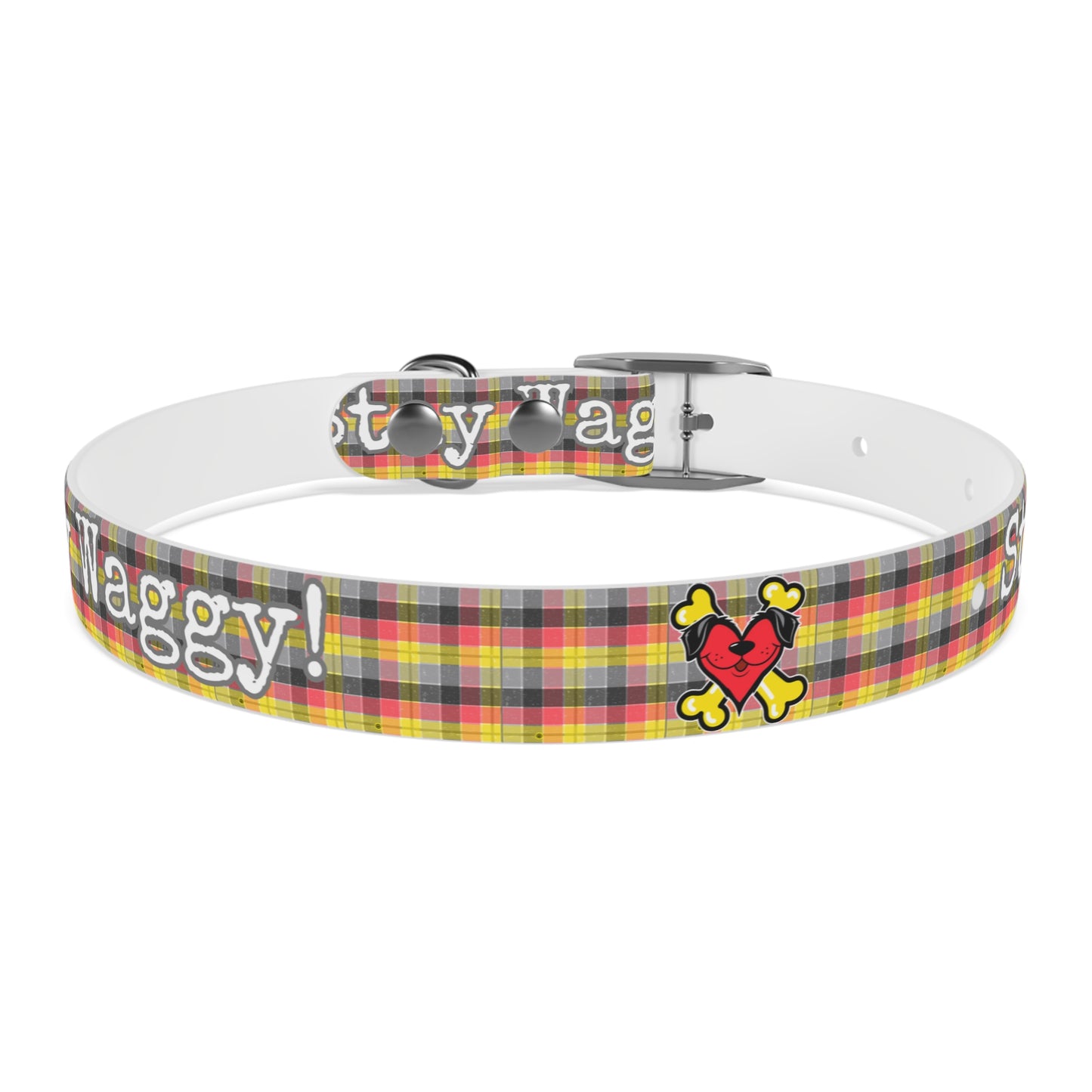 Stay Waggy! Plaid Dog Collar
