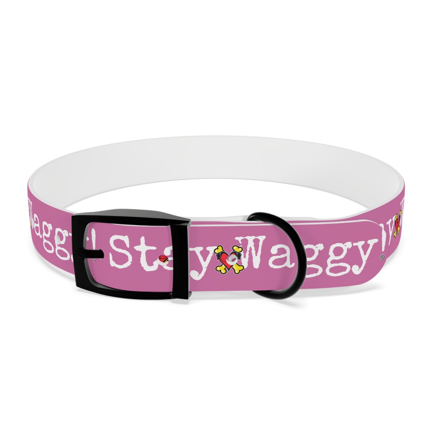 Stay Waggy! Dog Collar - Light Pink