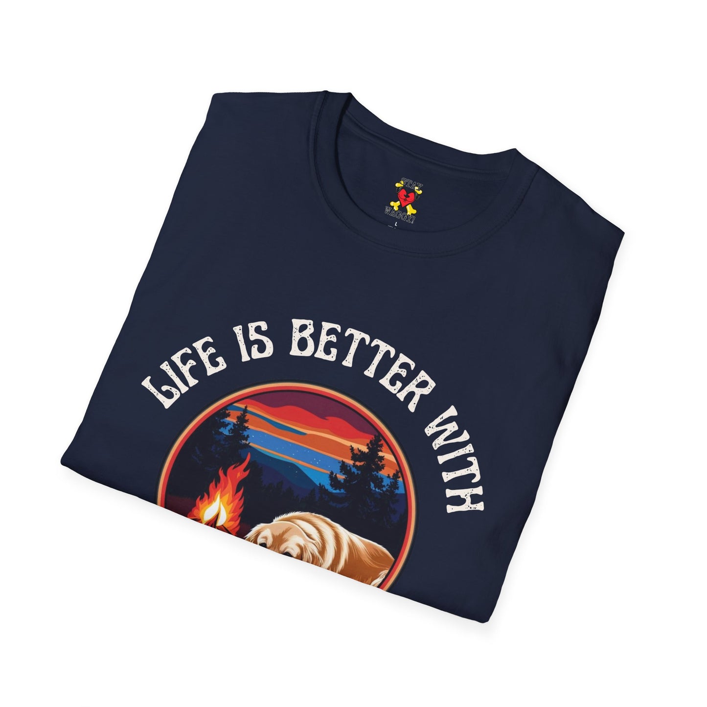 Camping is better with my Dog T-Shirt - Stay Waggy!