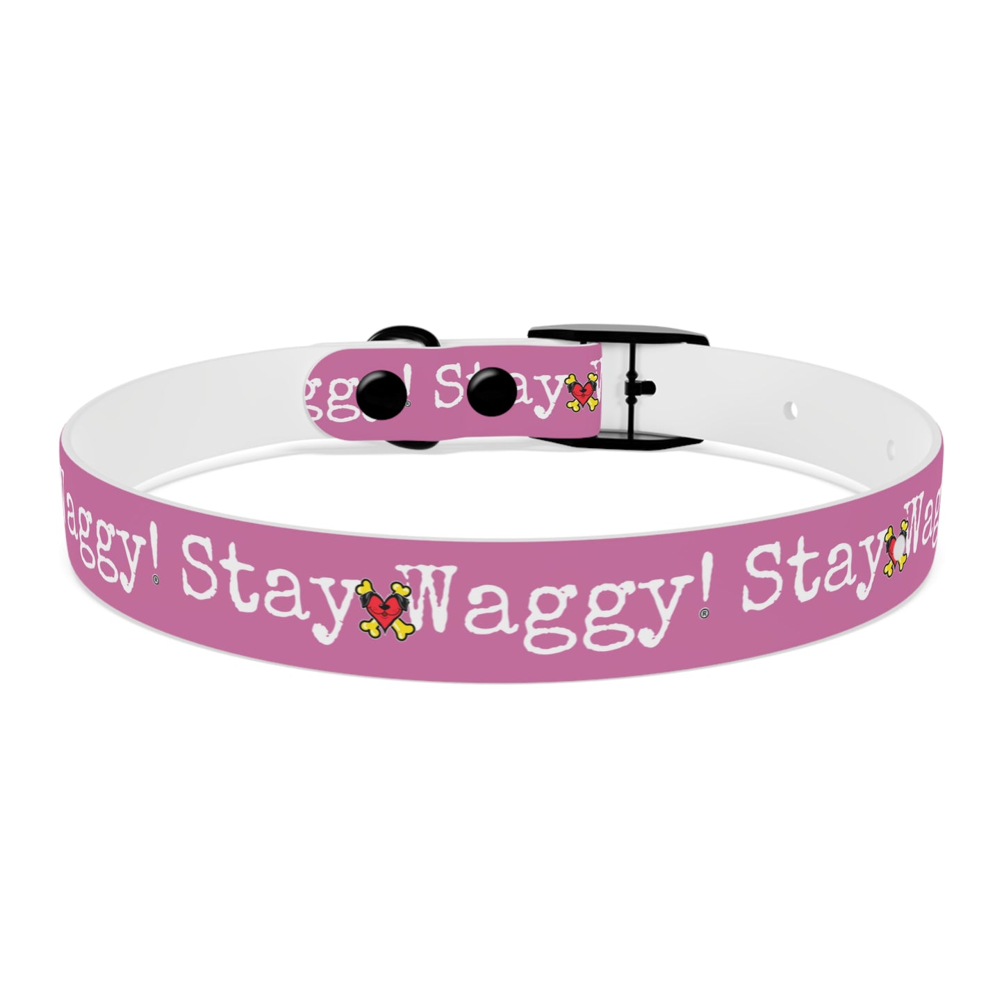 Stay Waggy! Dog Collar - Light Pink